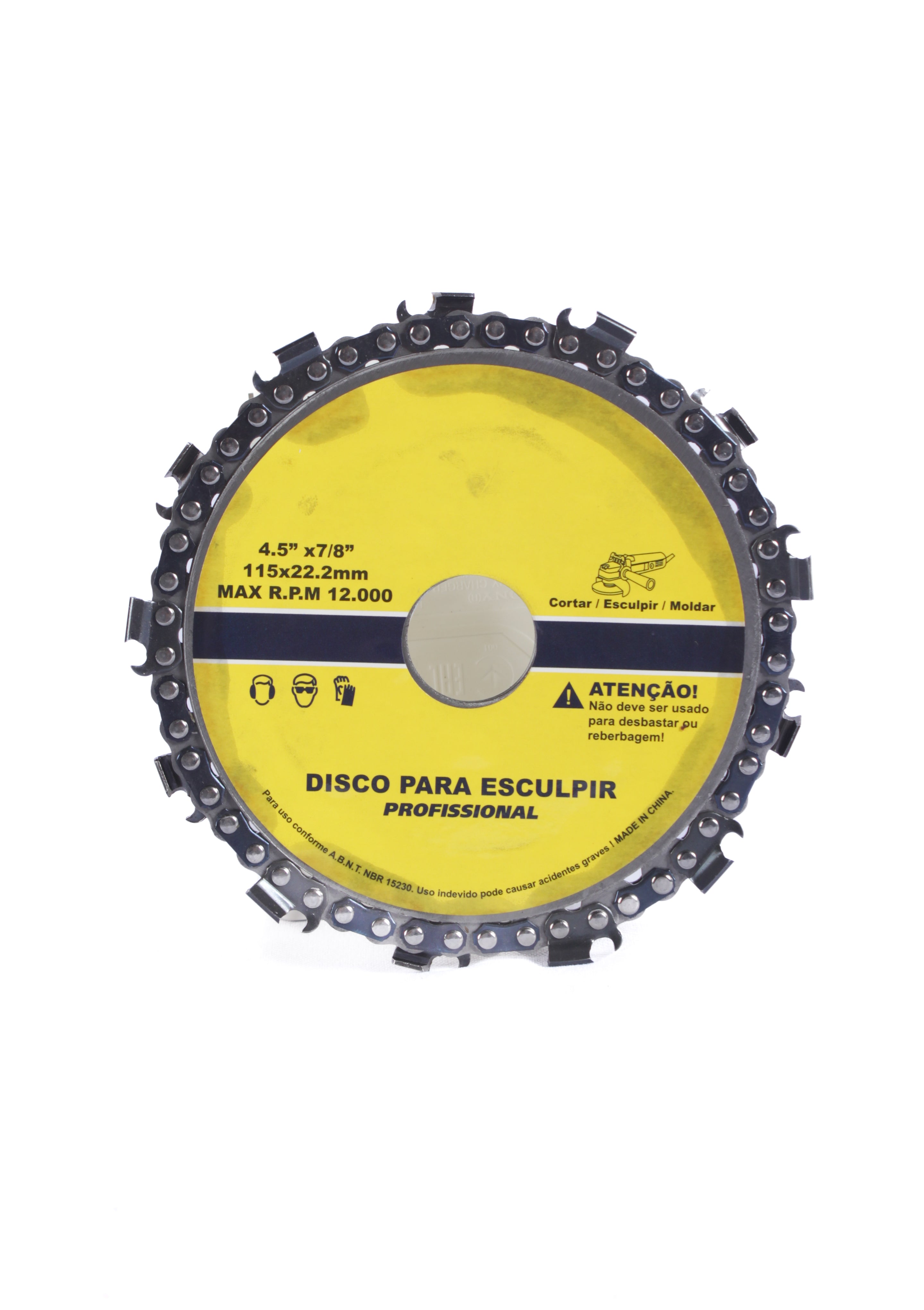 DISCO COM CORRENTE PARA ESCULPIR MADEIRA 115X22,23mm