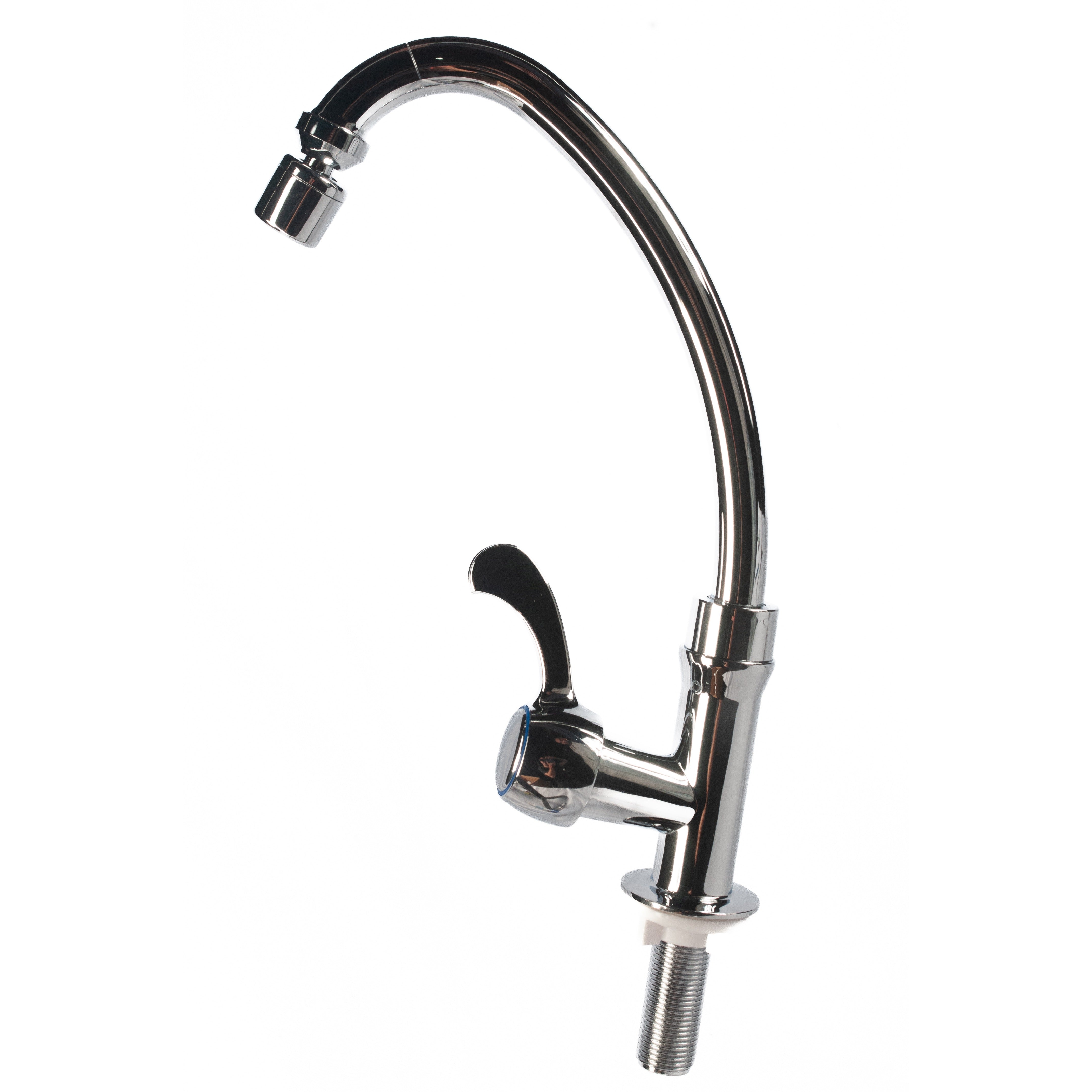 TORNEIRA ABS CROMADA MODELO J COM AREJADOR ÁGUA FRIA PARA COZINHA